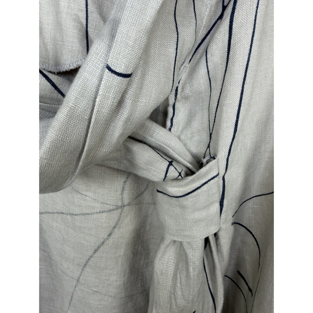 Night Studio Linen 2pc Set XL 100%‎ Linen Abstract Top Skirt Resort Coastal - Picture 9 of 10